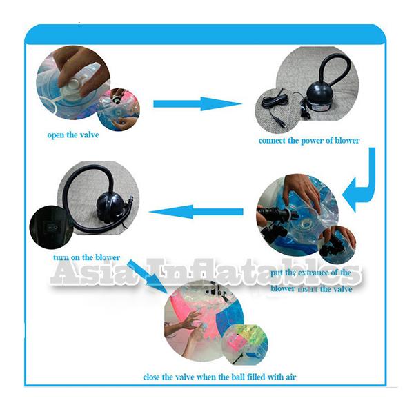 Agua inflable Zorb, bola de Zorb del agua que camina para los juegos del agua