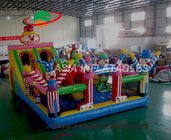 Anti Ruptured 8 X 6M Colorful Clown Theme Inflatable Fun City