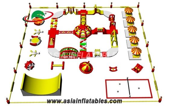 Parque inflable modificado para requisitos particulares del agua de los niños del color para las arenas deportivas