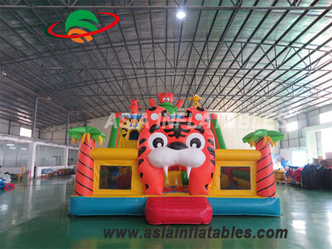 lona 8 los x 6M Tiger Inflatable Fun City del PVC de 0.55m m