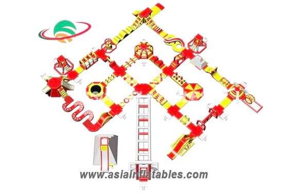 Isla inflable flotante roja modificada para requisitos particulares del agua del parque inflable del mar